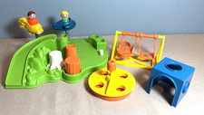 Vintage Fisher Price Little People Playground with RARE Blue Cube #2525 COMPLETE picture