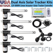 6000N Dual Axis Solar Panel Tracker Controller W/ Linear Actuator Anemometer Kit picture