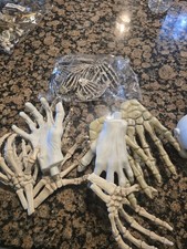 Skeleton Hand Decorations, Sets of plastic skeleton hands for decoration. picture