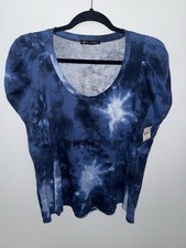 INC International Concepts Tie-Dye Puff Sleeve Top Size Small picture