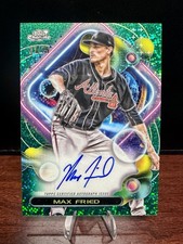2023 Topps Cosmic Chrome - Max Fried Green Space Dust Auto /75  #CCA-MF picture