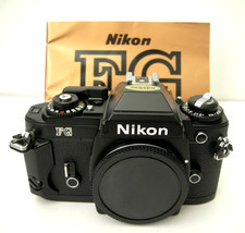 Excellent NIKON FG 35mm SLR Film Camera Body LIGHT METER WORKS CLEAN FG BLACK picture