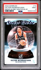 PSA 9 2024 Panini Donruss Snow Globe Victor Wembanyama 14 Winter Blue 5/75 POP/2 picture