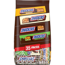 Snickers Fun Size Chocolate Halloween Candy Variety Assortment - 35 Ct Bulk Bag picture