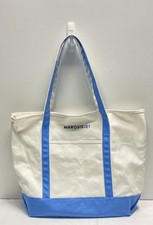 Marquis Jet Vintage Blue White Canvas Promotional Tote Bag Handbag picture