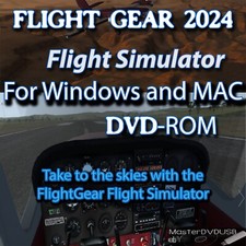 FlightGear Flight Simulator DVD-ROM - Compatible with Windows 7+ and Mac OS X+ picture
