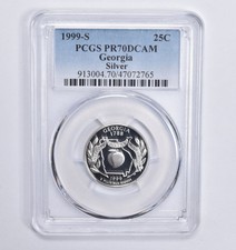 1999-S Silver Georgia Quarter PR70 DCAM PCGS Blue Lbl picture