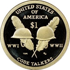 2016-S Proof Native American Code Talkers Sacagawea Dollar 1$ picture