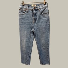 Madewell Classic Straight Jean Medium Wash High Rise Denim Size 26 picture