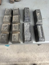 New England Smelting Pittsburgh Foundry Lead Bars Industrial Paperweights picture