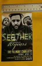SEETHER 10 YEARS concert hand flyer charlotte nc picture