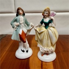 Vintage Victorian Courting Figurines | German | Place Card Holder picture