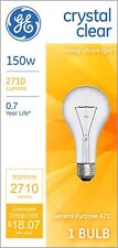 NEW GE Crystal Clear Light Bulb 150 Watt Bright Decorative Light Bulb pack of 6 picture