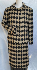 Vtg 50's Ransohoffs Sz S Skirt & Jacket  Suit  Beige Diamond Wool Couture Lined picture