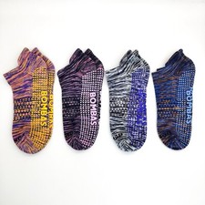 4 pairs BOMBAS Women's Performance Gripper Honeycomb Ankle Socks size M 6-10 picture