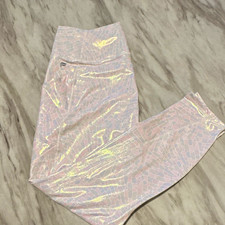 Fabletics PureLuxe Mosaic Multicolor Leggings Women’s Size M Pull On Yoga 0139 picture