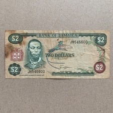 🇯🇲 Jamaica, $2 Banknote Jamaican Children Currency Paper Money picture