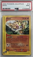 2003 ENTEI RARE #10/147 AQUAPOLIS PSA 9 POKEMON WOTC picture
