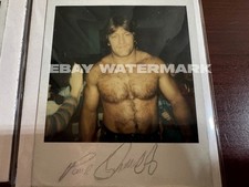 Lot of 2 vintage 1979 Polaroid wrestling photos of PAUL ORNDORFF One is SIGNED picture