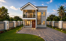 Modern 4 Bedroom House plan (Hybrid Roof Design) picture