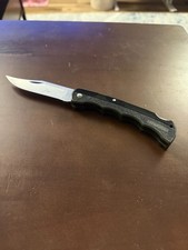 Vintage Buck BuckLite 426 Lockback Folding Knife USA Black Handle picture