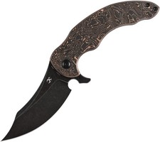 Kansept Knives Gilgamesh Framelock Copper CF Folding Knife picture