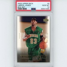 Graded 2003-04 Upper Deck LeBron James #6 Box Set Rookie Card PSA 10 picture