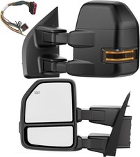 Pair Towing Mirrors For 2015-2020 Ford F-150 Pickup Power Heated Temp Sensor picture