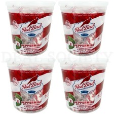 Red Bird Soft Peppermint Candy Mint Puffs Individually Wrapped 18oz tub Lot of 4 picture