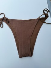 Aerie Tie-Side Bikini Bottom Brown L NWT picture