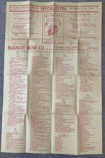 c1912 McKinley Music Company Advertising Bulletin Featuring That Devilish Rag picture