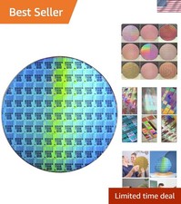 Elegant 8-Inch Copper Process Silicon Wafer - Collector's Edition Display Object picture