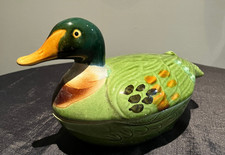 Vintage Michael Caugant Ceramic Mallard Duck Terrine/Pate dish picture