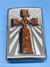 Zippo 28801 Ancient Cross High Polish Chrome picture