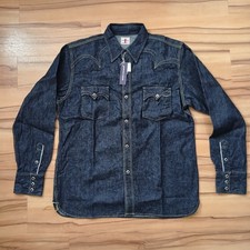 Samurai Jeans SWD-L01 10oz Denim Western Shirt Seagull type Size L-XXL picture