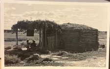Original Vintage RPPC Post Card EKC Navajo Indian Hogan picture
