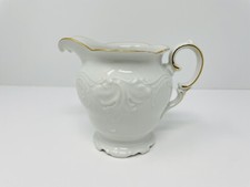 Vintage Wawel Casa Oro Creamer White Gold Trim Poland picture