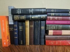 Lot of 5 - NEW / OLD Testament Bibles NIV KJV NWT NAB NKJV NLT King James Bible picture
