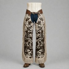 Hair-On Cowhide Leather · Western Rodeo & Cowgirl Statement Chaps picture