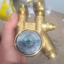 Fluid-O-Tech PO201XAVBrass Rotary Vane Pump Head 75 GPH PO0201XNCFV5934 Dbl.Flat picture