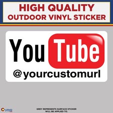 Personalized YouTube URL,  High Quality Vinyl Stickers picture