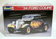 🔥 REVELL 1:25 Chopped '34 FORD COUPE Model Kit #7239 Org Issue 1982 NEW SEALED picture