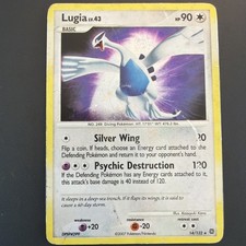 Lugia 14/132 Holo Rare Secret Wonders Pokemon Card Damaged picture