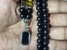 Trillionaire Maker Magical Necklace Mala Black Stone Good Luck Protection Charm picture