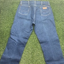 Vintage 90s Wrangler 13MWZ Jeans Mens 36x34 (Fits 34x34) Blue Denim Cowboy Cut picture