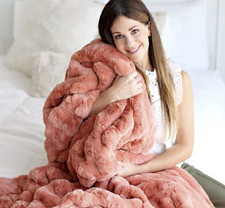 (All Sizes) Minky Couture Ultra Sorbet Tawny Spice Blanket - BRAND NEW picture