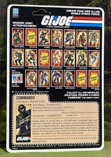 Vintage 1982 G.I. Joe SNAKE-EYES v1 Full UNCUT Peach File Card Back EXPLOSION  picture