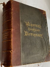 Antique 1885 Webster’s Unabridged Dictionary Subscription Ed HUGE - HARD TO FIND picture