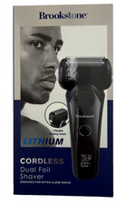BROOKSTONE dual foil shaver cordless Rechargeable LITHIUM IPX5 Waterproof  picture