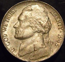 1945-P Jefferson Silver Nickel AU/BU picture
